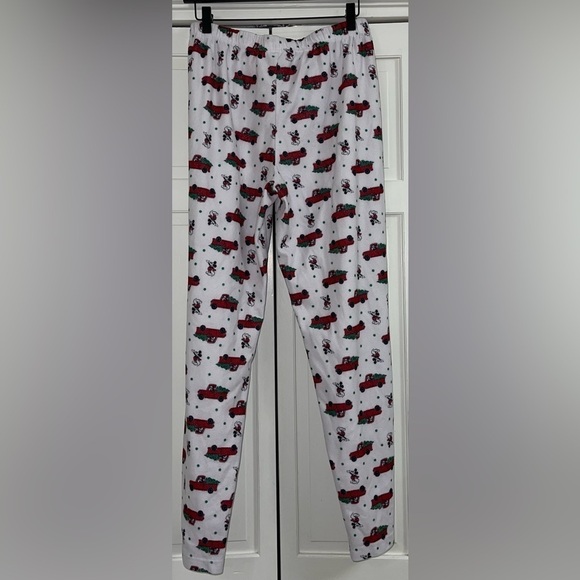 Disney Mickey Mouse Red Truck Christmas Tree Flannel Holiday 2 Piece Medium - Picture 6 of 11